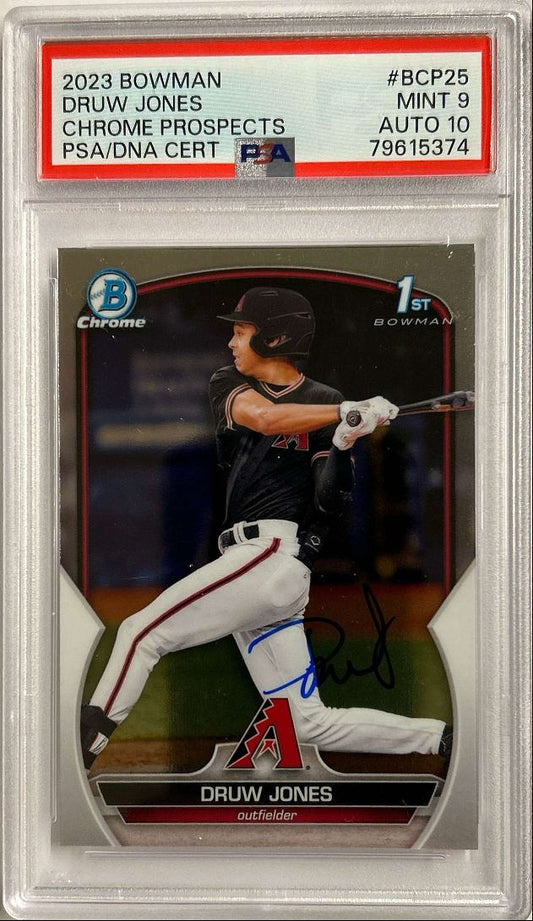 Druw Jones PSA/DNA Certified Auto PSA 9 Auto 10