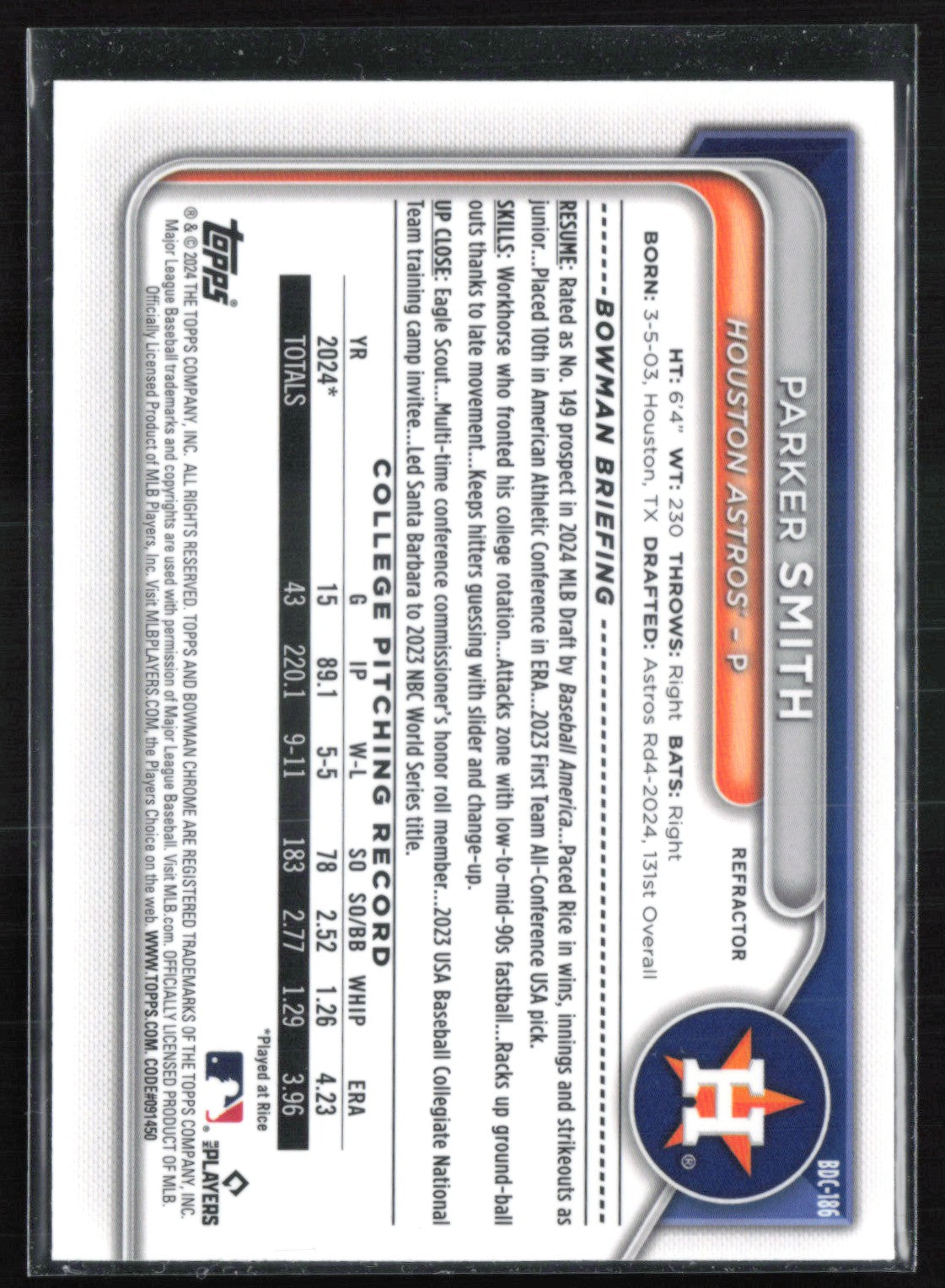 Parker Smith 1st Bowman Refractor