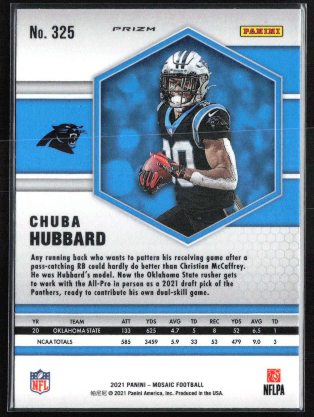 Chuba Hubbard RC Mosaic Prizm