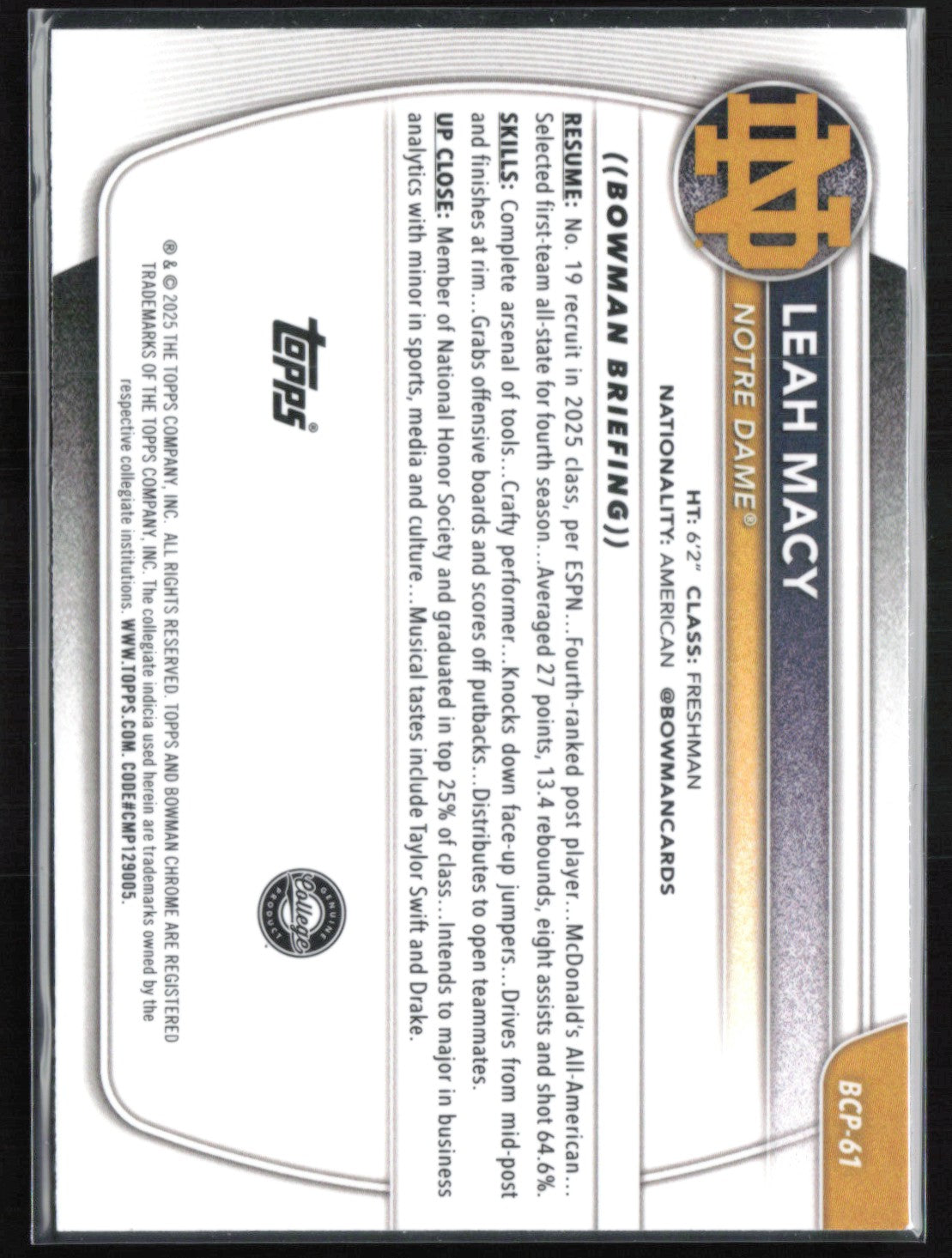 Leah Macy 1st Bowman Reptilian