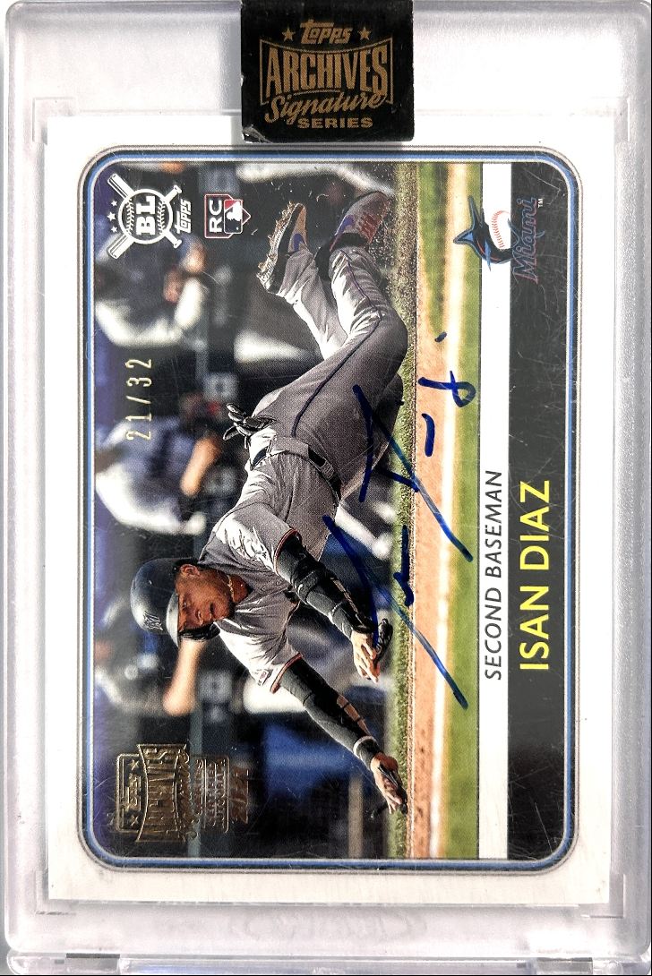Isan Diaz RC Auto /32 Topps Archives Signature Series