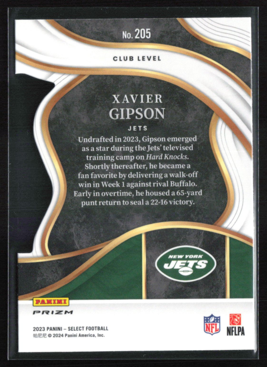 Xavier Gipson RC Gold Black Die-Cut