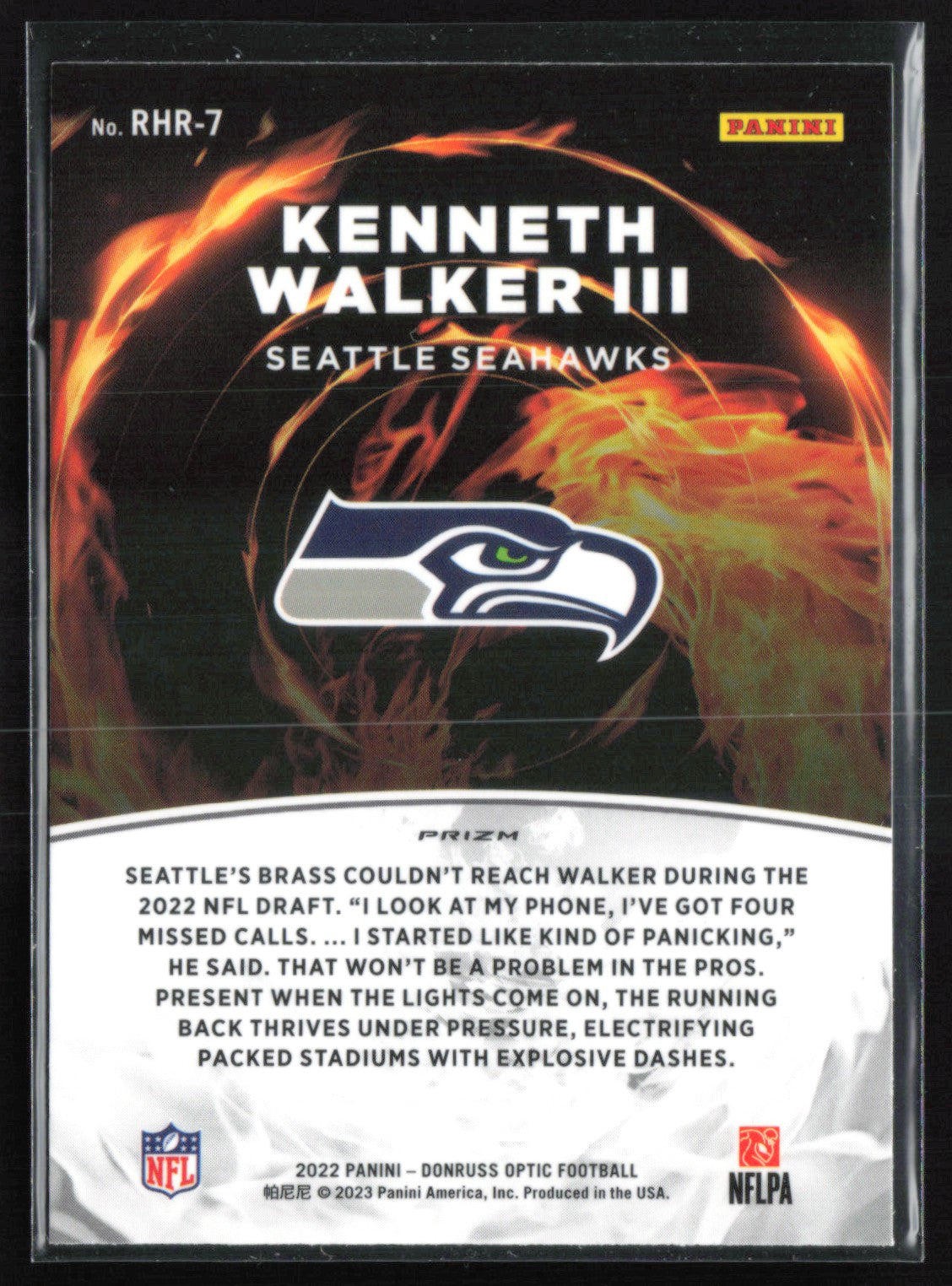 Kenneth Walker III RC Red-Hot Rookies