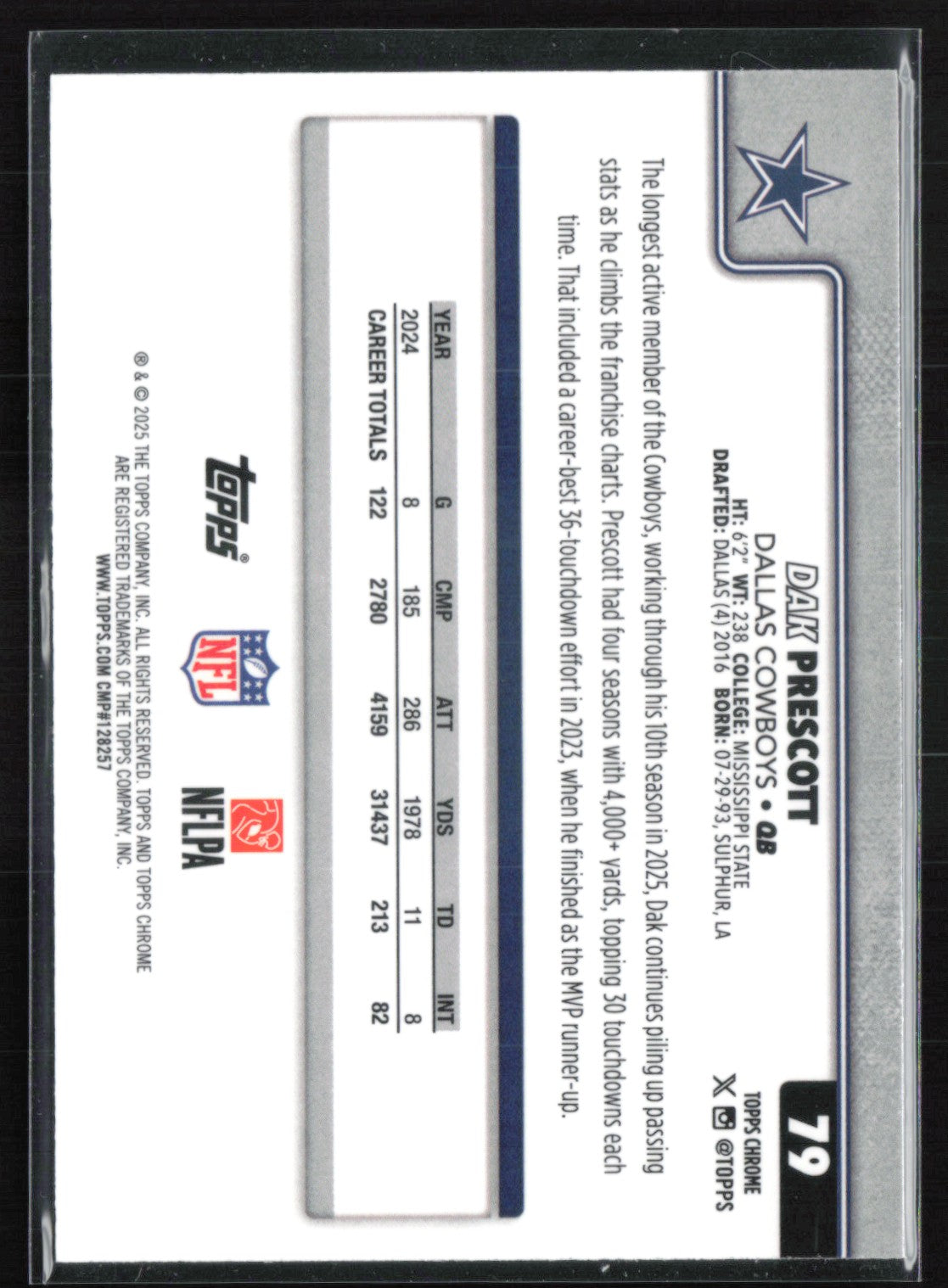Dak Prescott Green Refractor /99