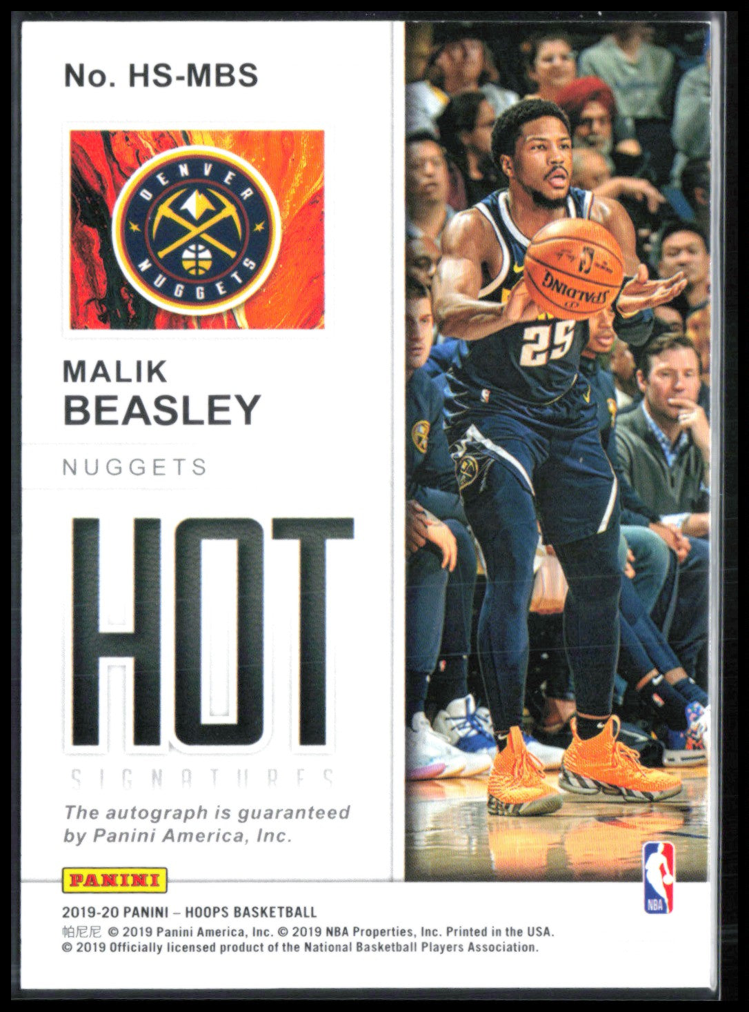 Malik Beasley Auto Hot Signatures