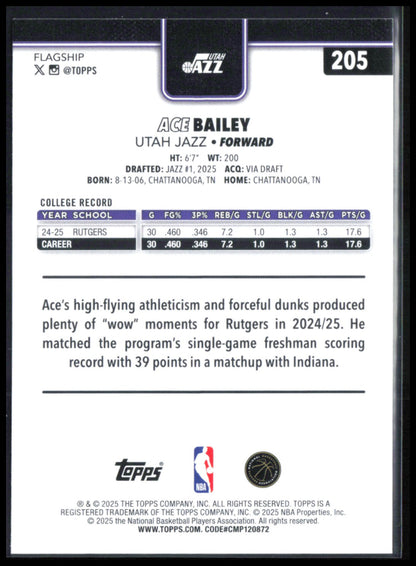 Ace Bailey RC 2025 Topps