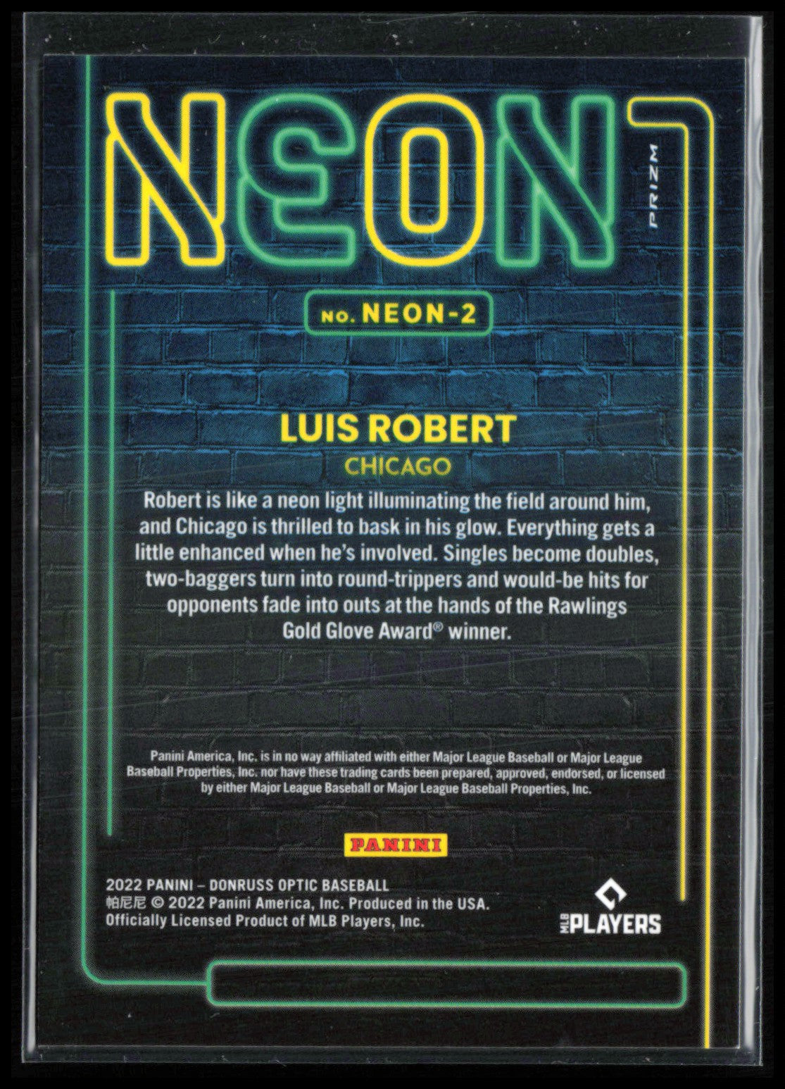 Luis Robert Neon Prizm 2022 Optic