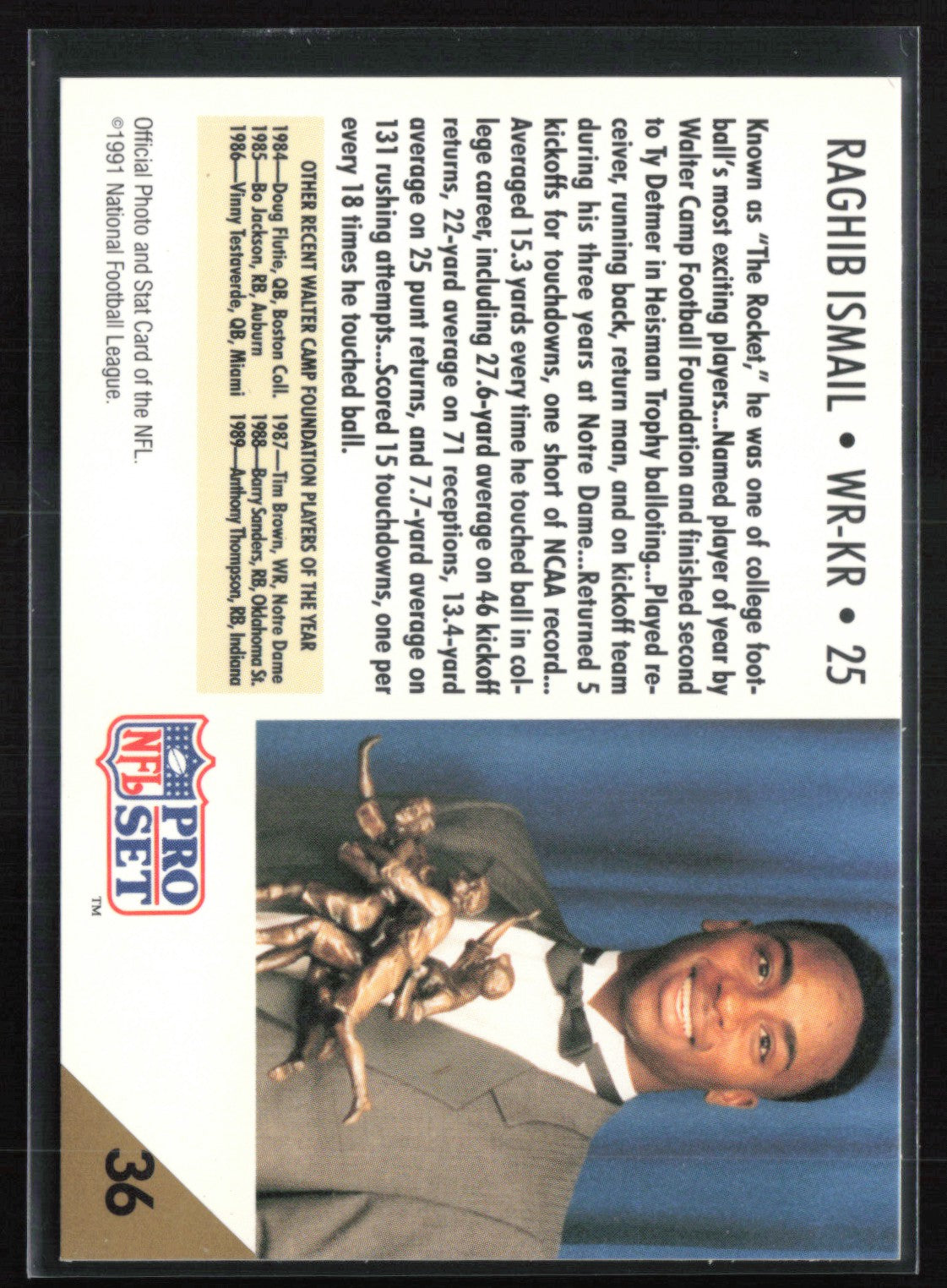 Raghib Ismail 1991 Pro Set