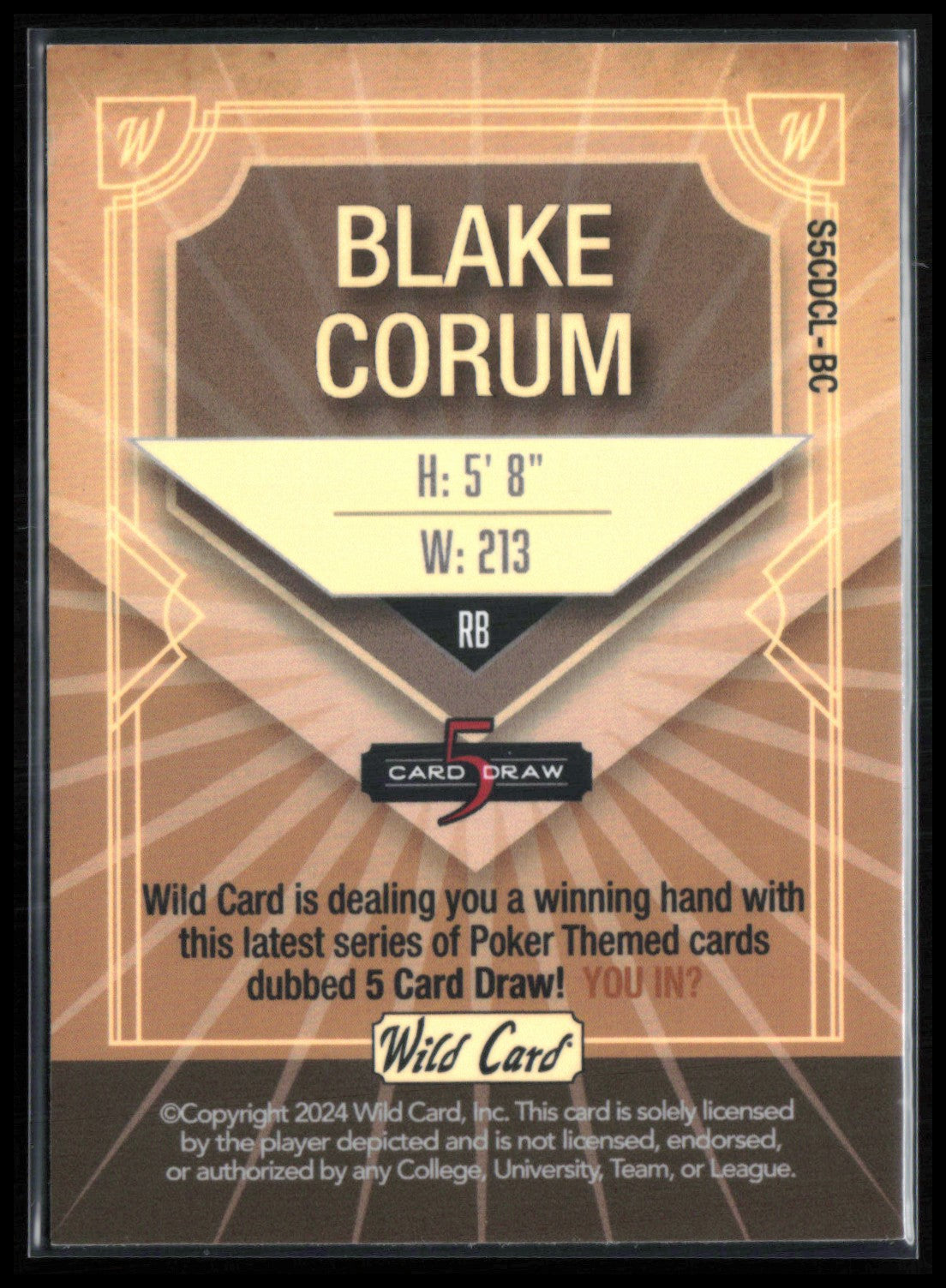 Blake Corum RC /4 2024 Wild Card