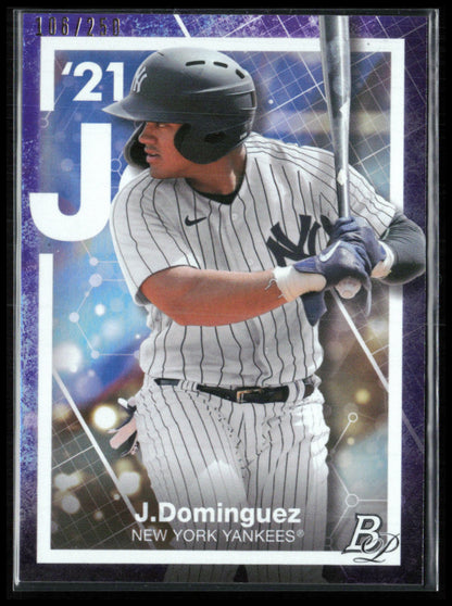 Jasson Dominguez Purple /250 Prospects 2021 Bowman Platinum