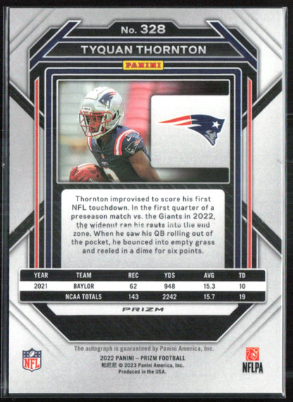 Tyquan Thornton RC Silver Auto Prizm