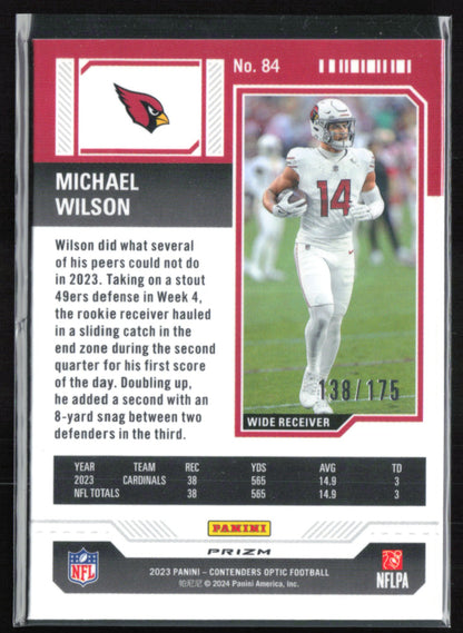 Michael Wilson RC Red /175 Rookie Ticket