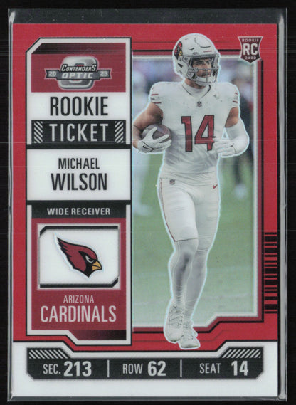 Michael Wilson RC Red /175 Rookie Ticket