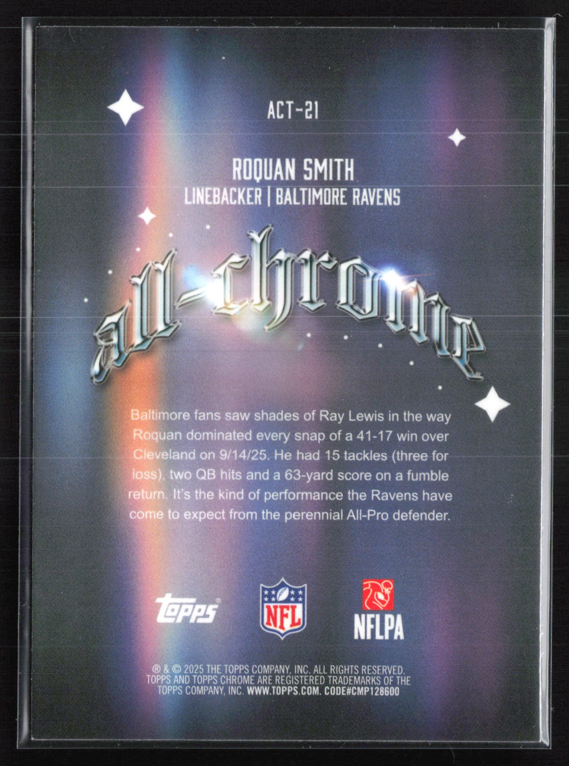 Roquan Smith All-Chrome