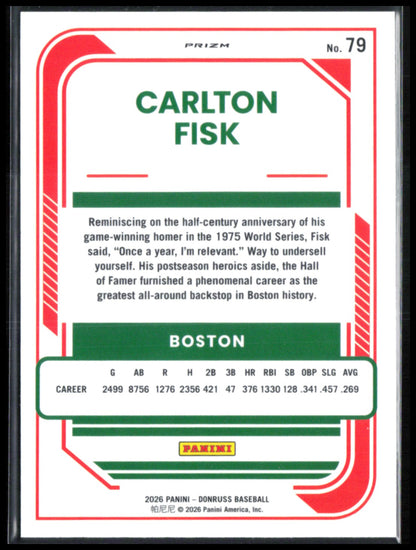 Carlton Fisk Orange Velocity