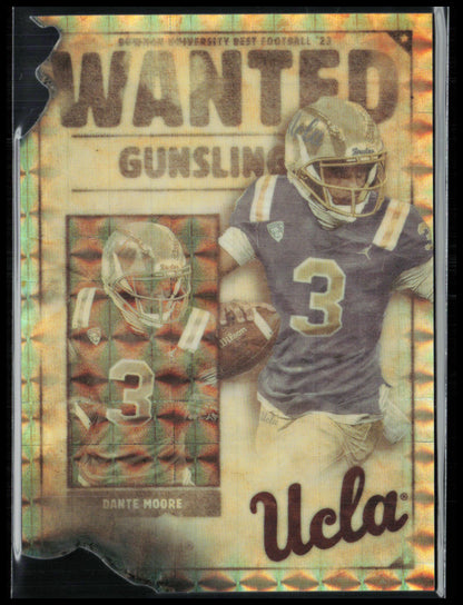 Dante Moore Wanted Gunslingers and Bandits Die-Cut 2023 Topps