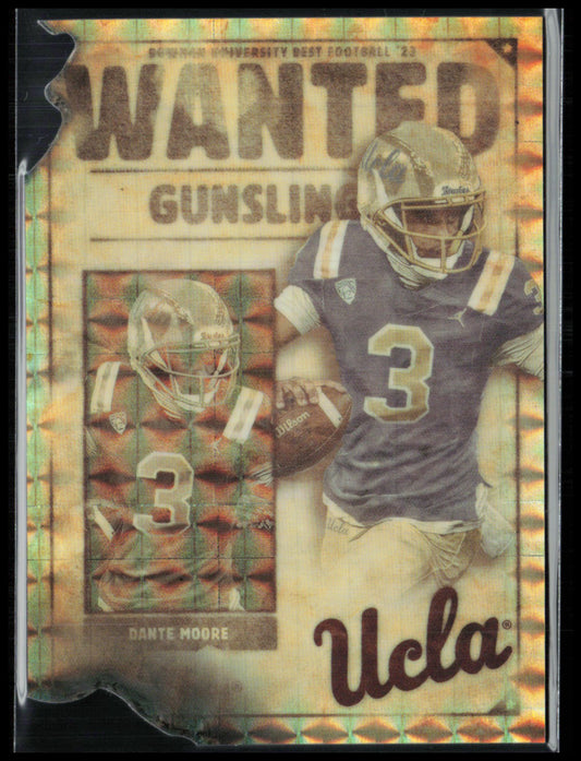 Dante Moore Wanted Gunslingers and Bandits Die-Cut 2023 Topps