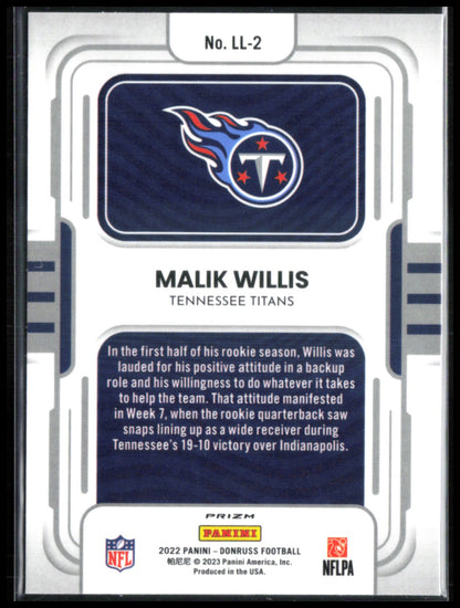 Malik Willis Legendary Logos