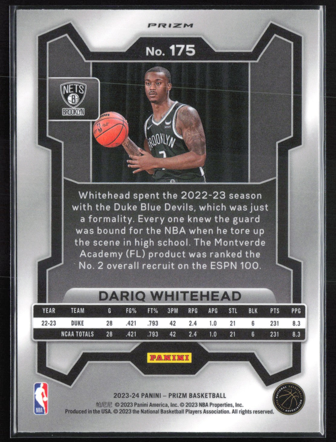 Dariq Whitehead RC Silver