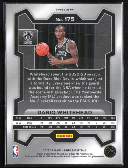 Dariq Whitehead RC Silver