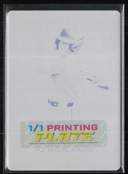 PJ Morlando 1/1 Black Printing Plate 2024 Leaf Trinity