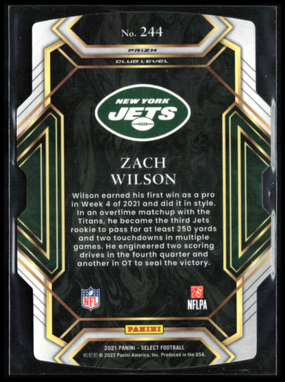 Zach Wilson RC Silver Die-Cut
