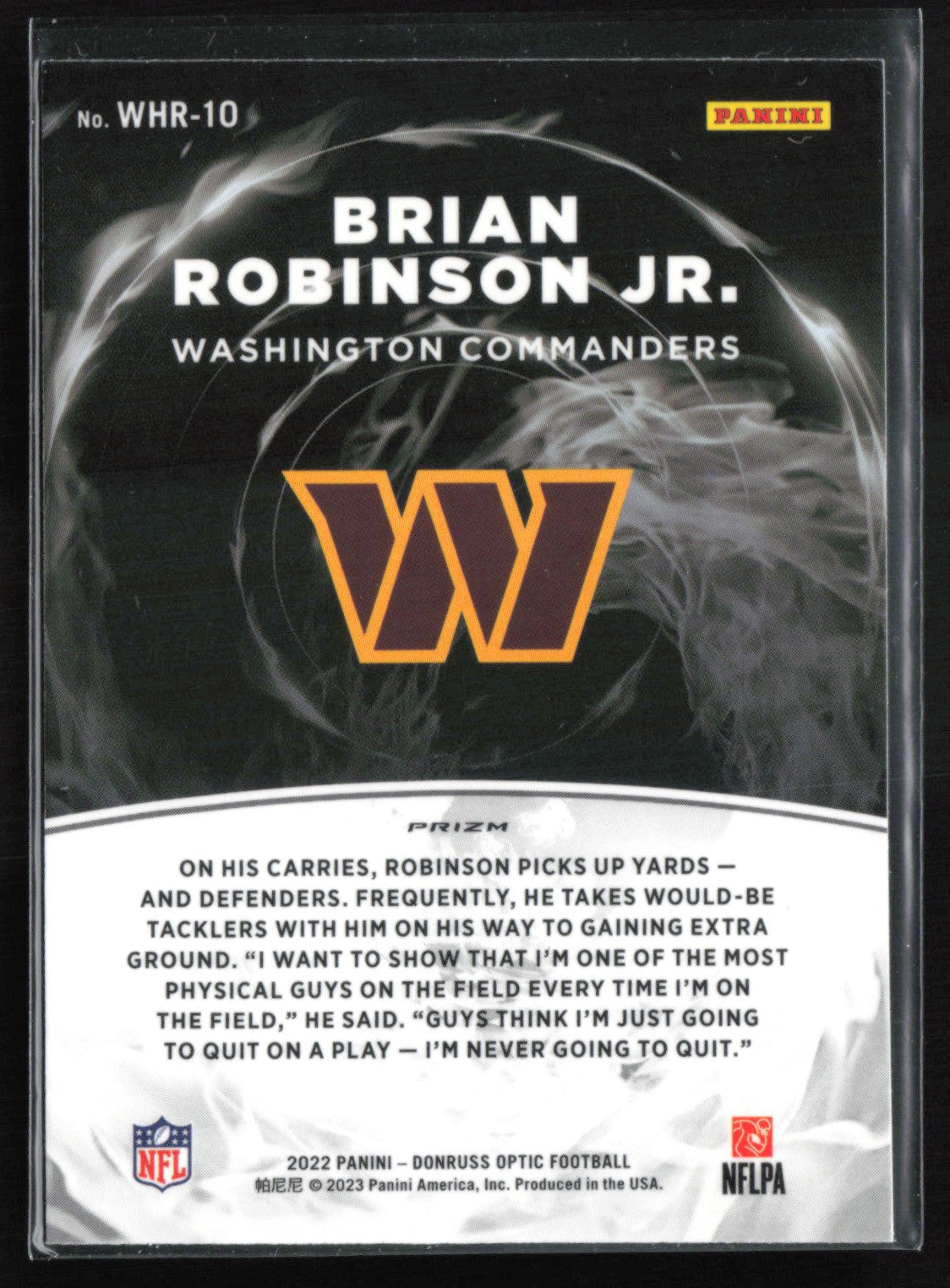 Brian Robinson Jr. RC White-Hot Rookies Holo