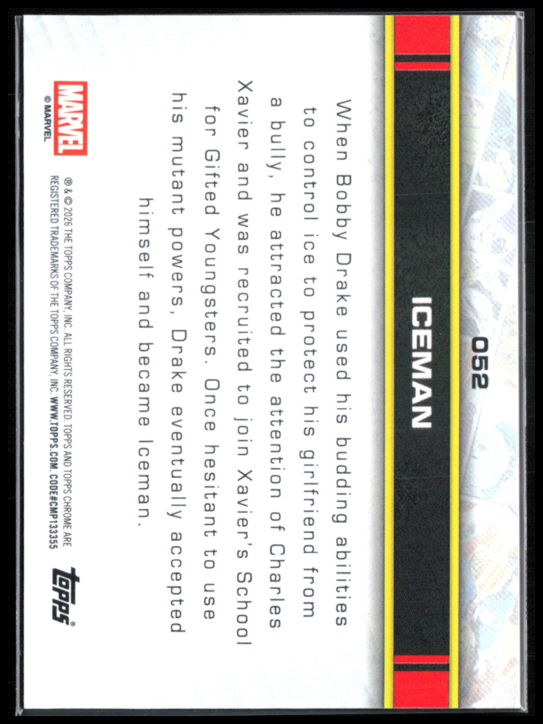 Iceman 2026 Marvel Topps Chrome