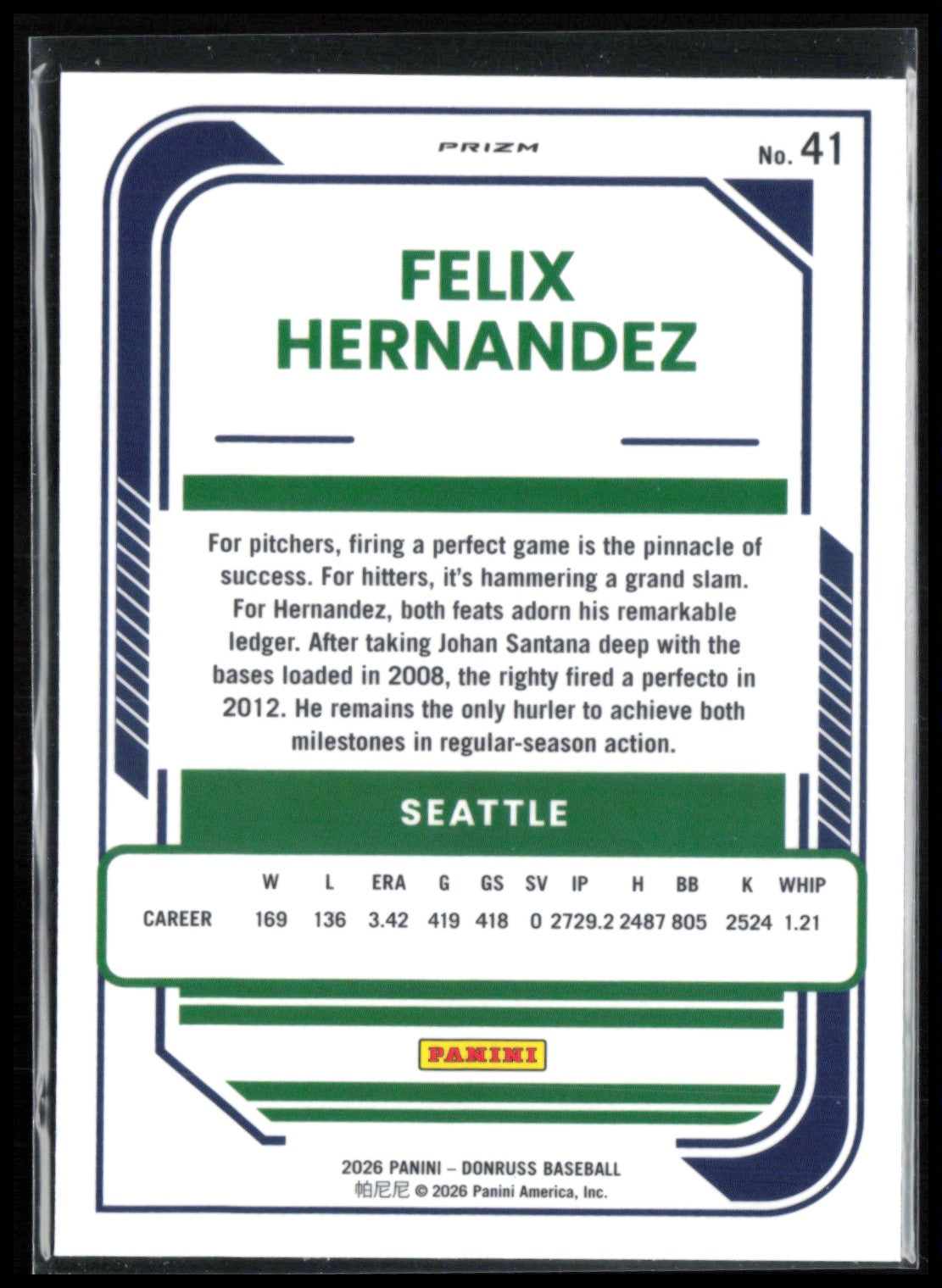 Felix Hernandez Blue Velocity