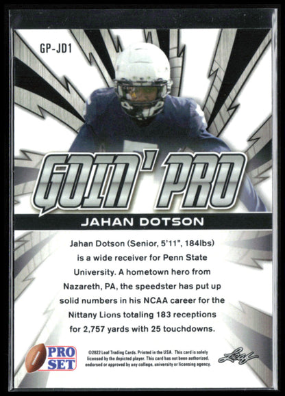 Jahan Dotson Goin' Pro Purple Ice