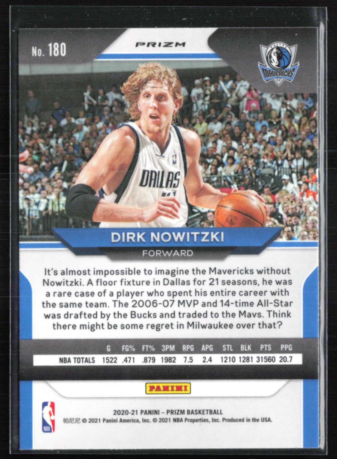 Dirk Nowitzki Silver Prizm