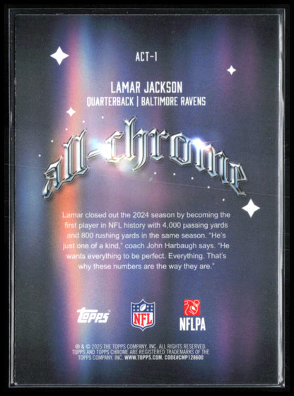 Lamar Jackson X-Fractor All-Chrome