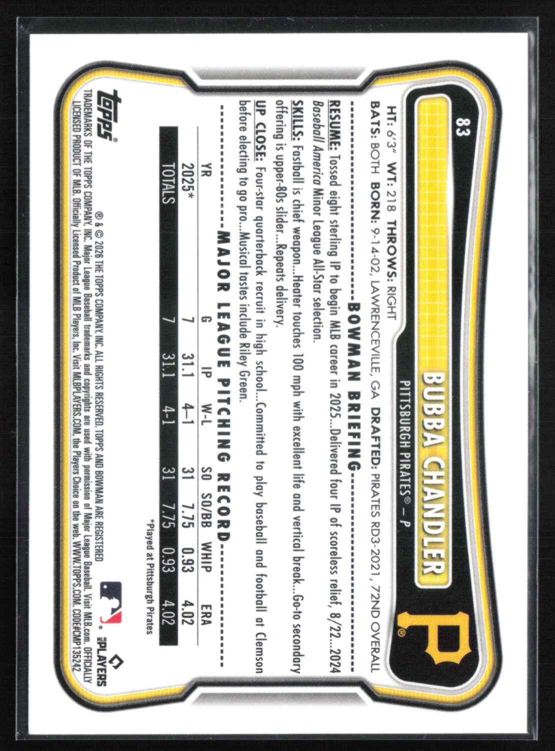 Bubba Chandler RC