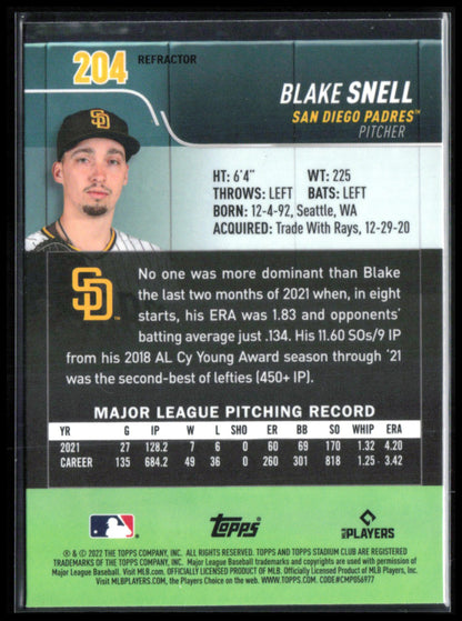 Blake Snell Refractor