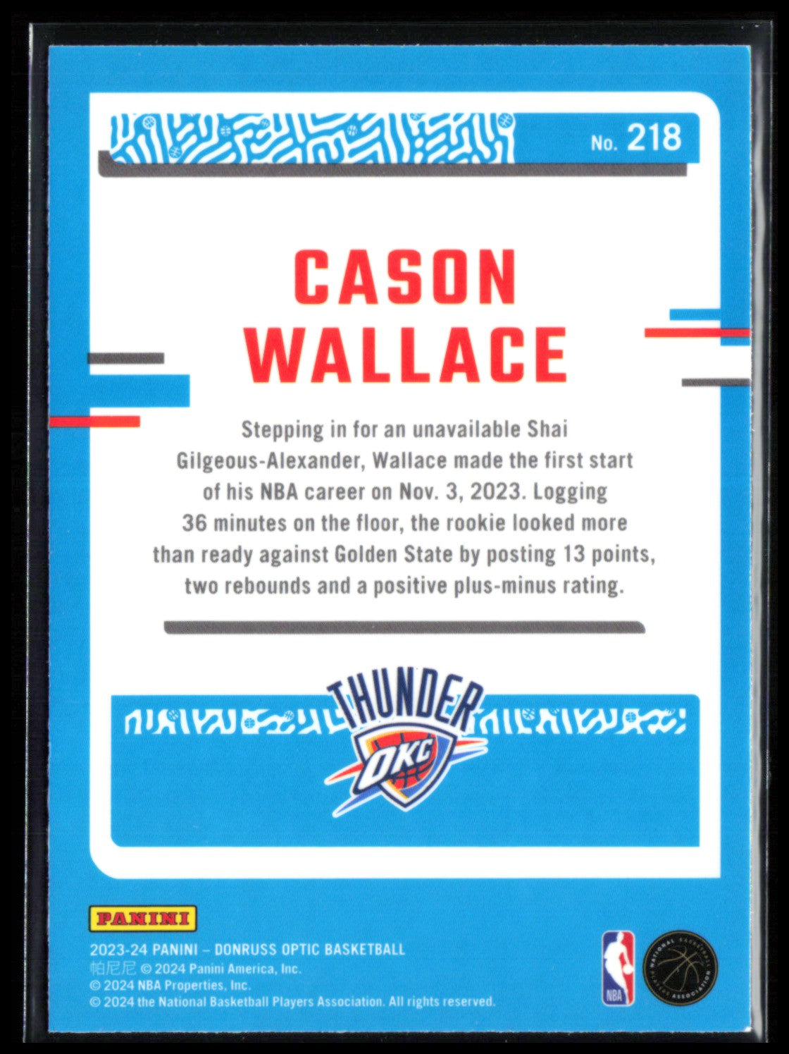 Cason Wallace RC