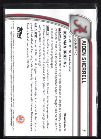Aiden Sherrell 1st Bowman Green Shimmer