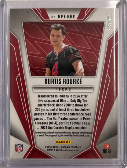 Kurtis Rourke RC Patch Auto /25 Green Prizm 2025 Phoenix