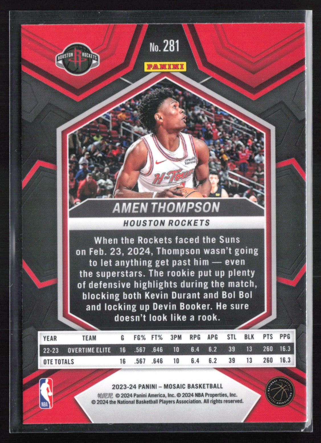Amen Thompson RC