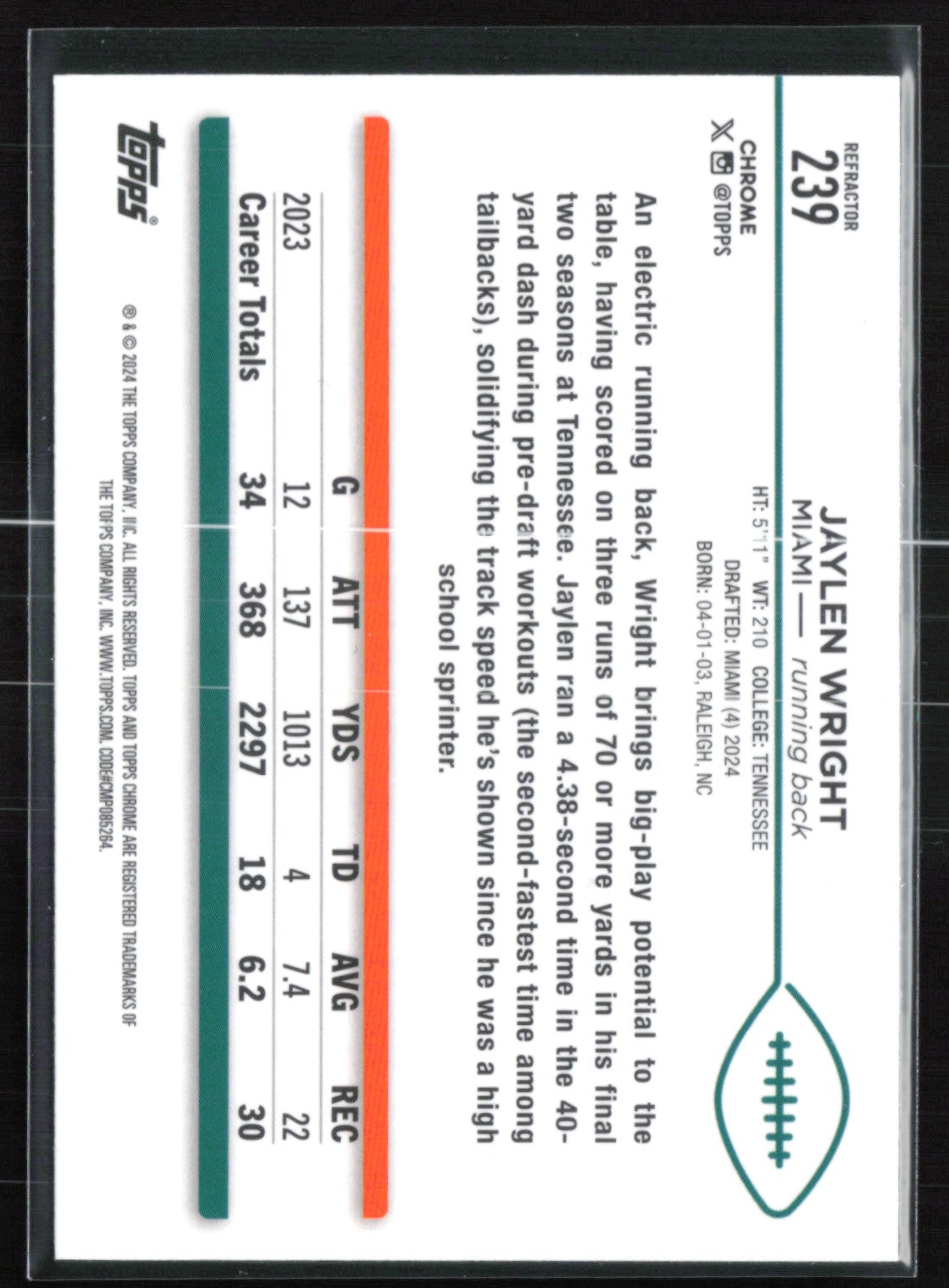 Jaylen Wright RC Refractor