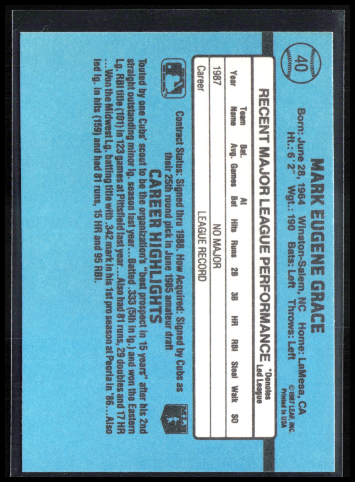 Mark Grace RC