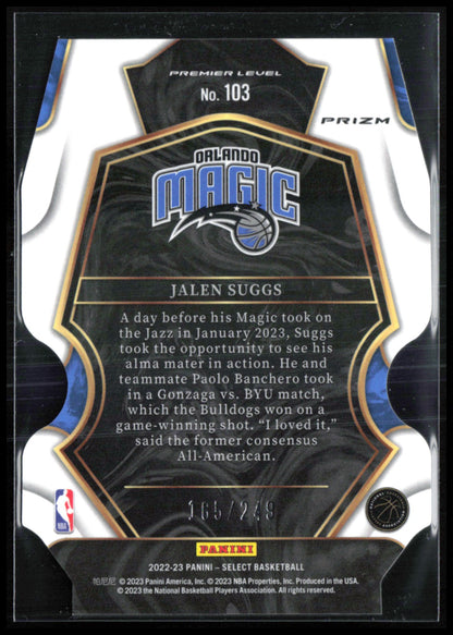 Jalen Suggs Blue /249 Die-Cut