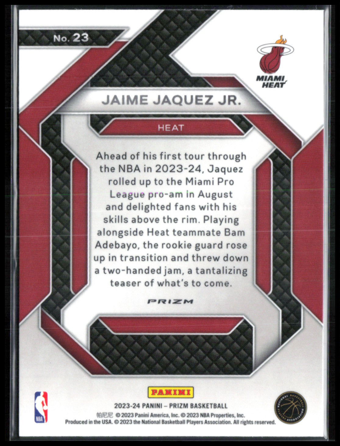Jaime Jaquez Jr. RC Green Prizm Emergent