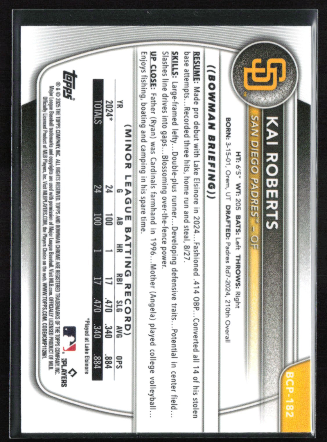 Kai Roberts 1st Bowman