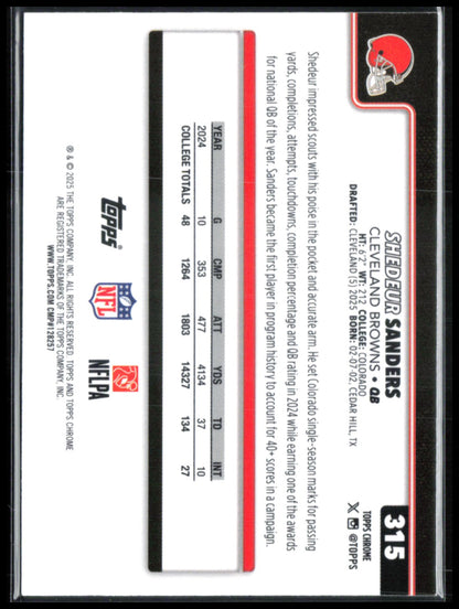 Shedeur Sanders RC
