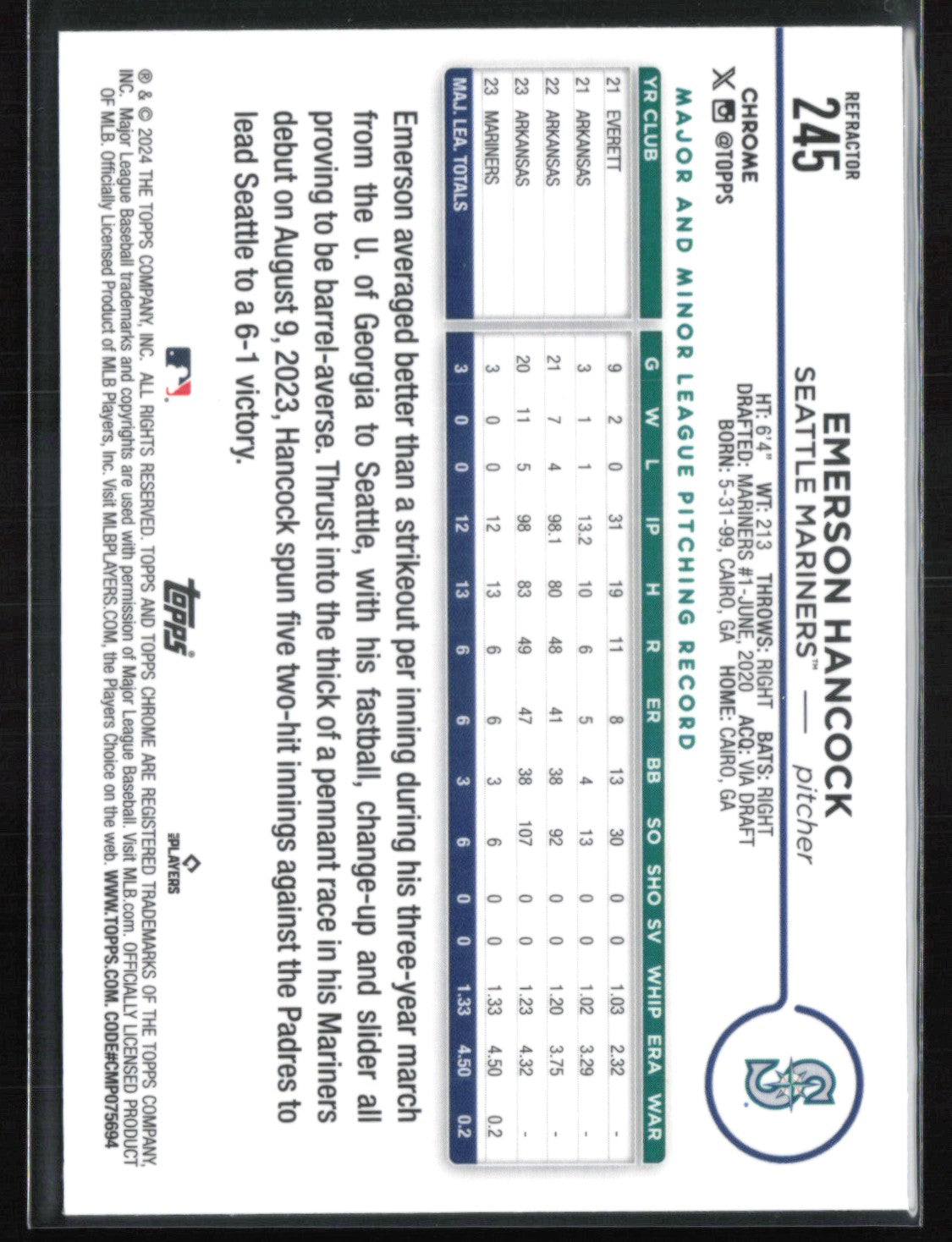 Emerson Hancock RC Refractor