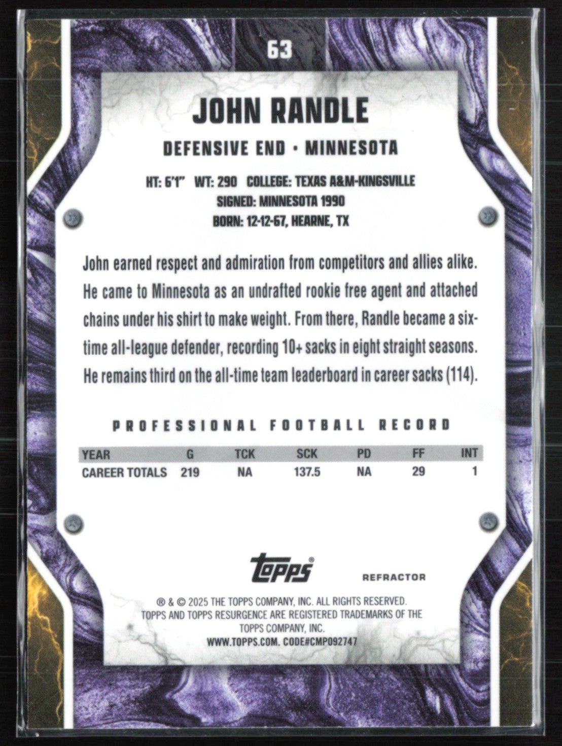 John Randle Refractor