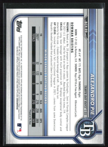 Alejandro Pie 1st Bowman Sapphire