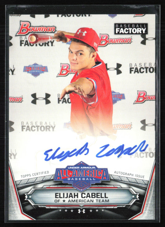 Elijah Cabell Auto Baseball Factory