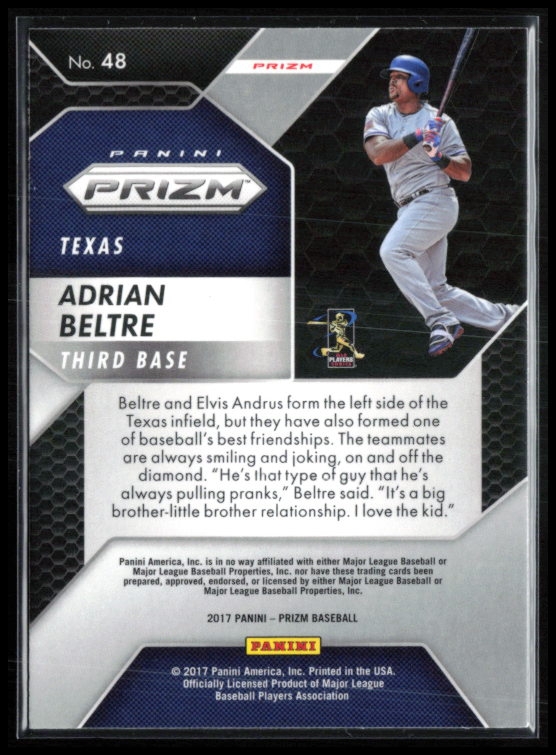 Adrian Beltre 2017 Prizm