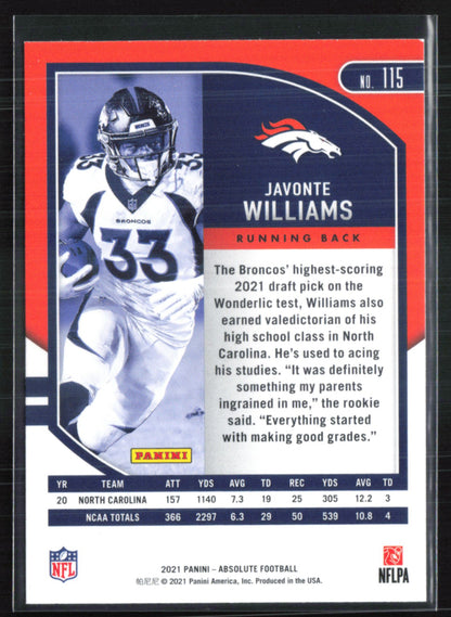 Javonte Williams RC
